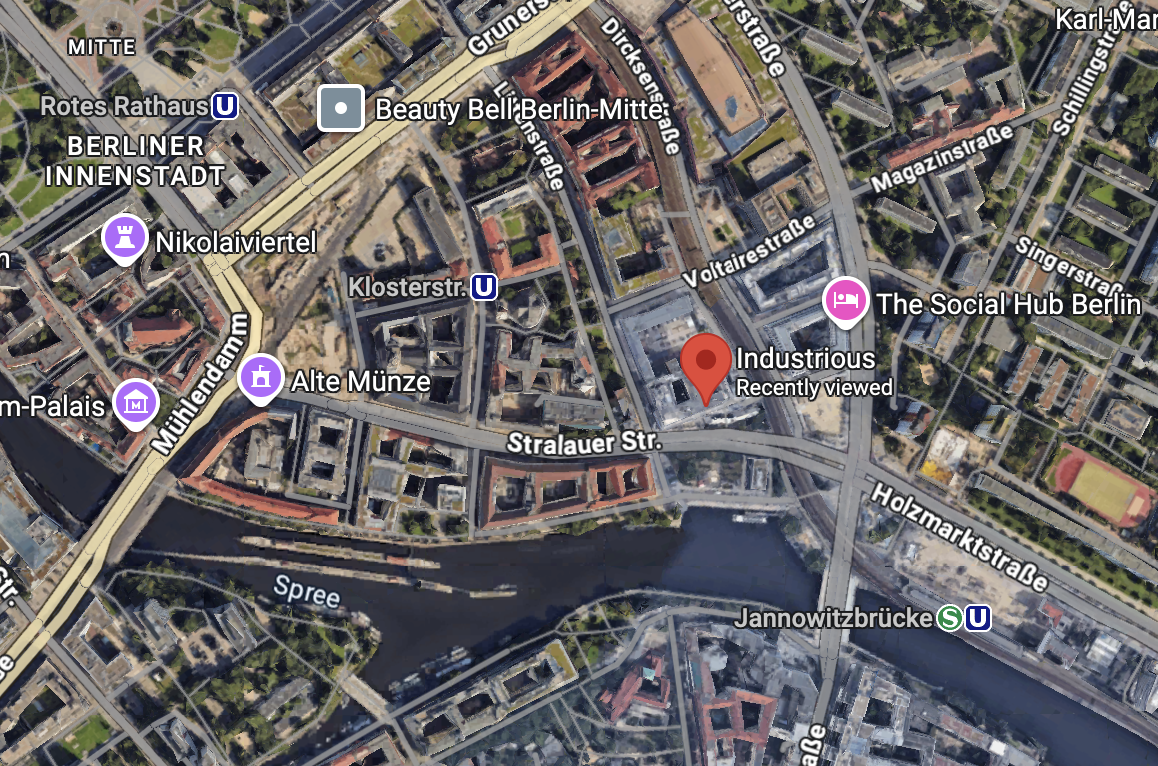 Map showing Needle Berlin near Alexanderplatz